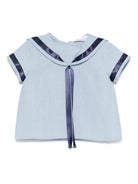 Camicia per neonato JESURUM BABY Ottavio azzurro con bordo a righe OTTAVIO VAR.83 JESURUM 