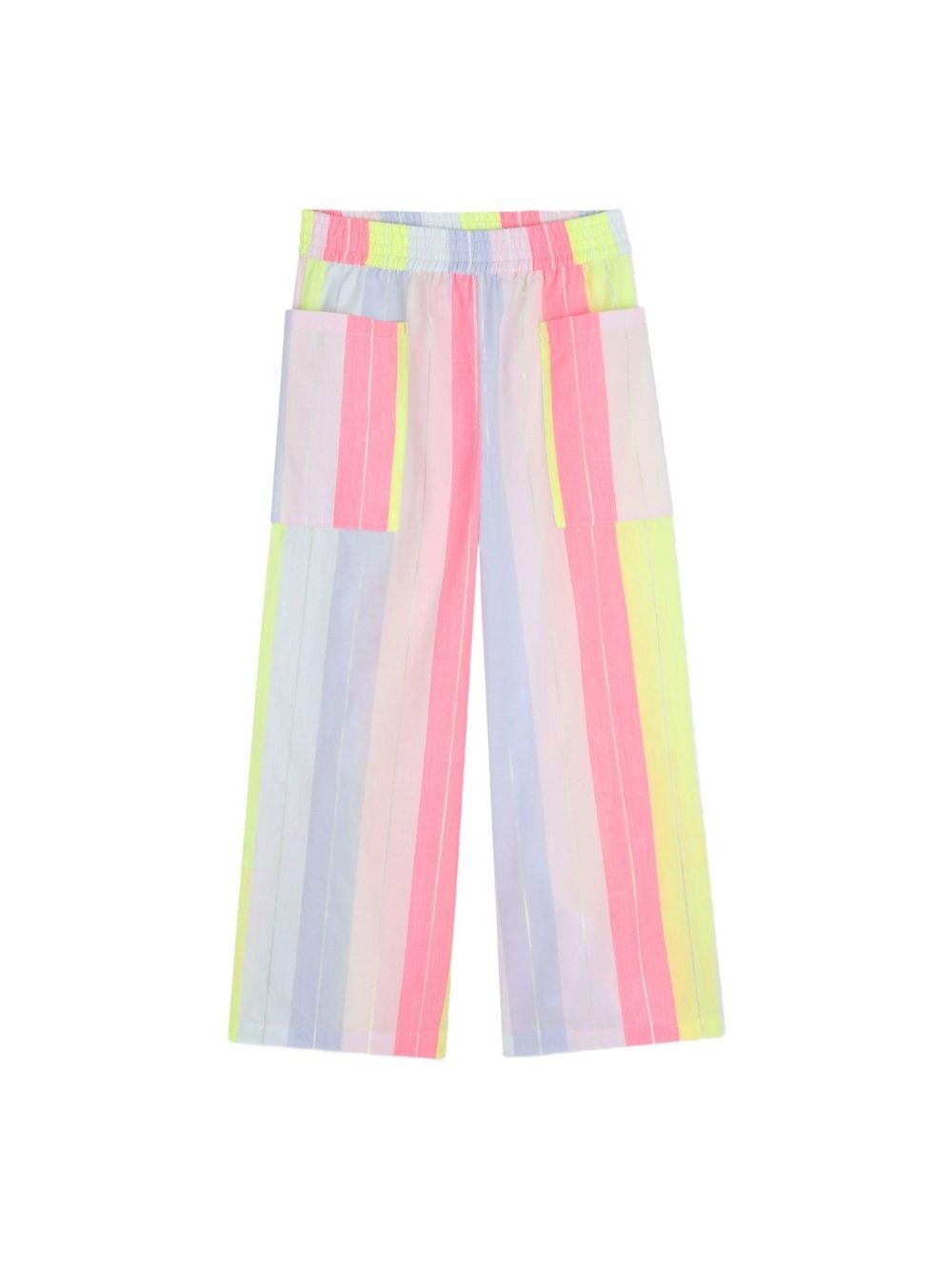 Pantaloni per bambina Billieblush multicolore a righe U21847 Z41 BILLIEBLUSH KIDS 
