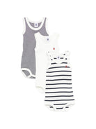 Set di tre tutine per neonati Petit Bateau multicolore con design diversi A02EI 00 PETIT BATEAU KIDS 
