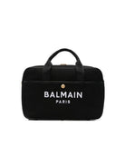 Borsa fasciatoio per neonati Balmain Kids nera con logo sul davanti BZ0508 Z0042 930BC BALMAIN KIDS 