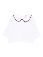 Blusa per neonati Jesurum Baby bianca con colletto con dettaglio rosso CITRINO VAR.4104 JESURUM 