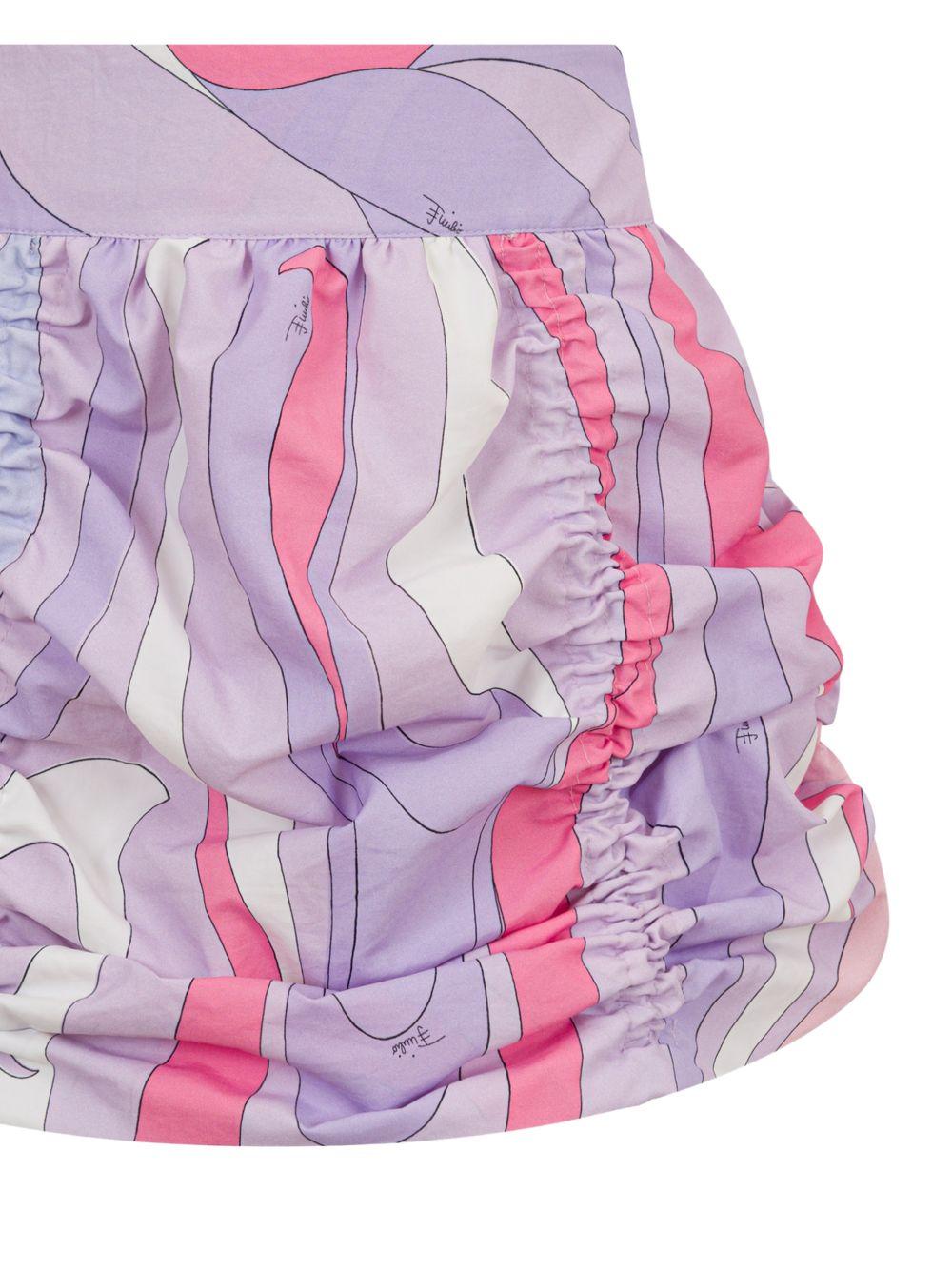 Gonna per bambina Emilio Pucci Junior lilla con stampa multicolore PY7A61 N0422 522RS EMILIO PUCCI KIDS 