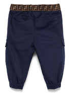Cargo per neonato Fendi Kids blu con logo applicato BMF257 AS5Y F1I11 FENDI KIDS 