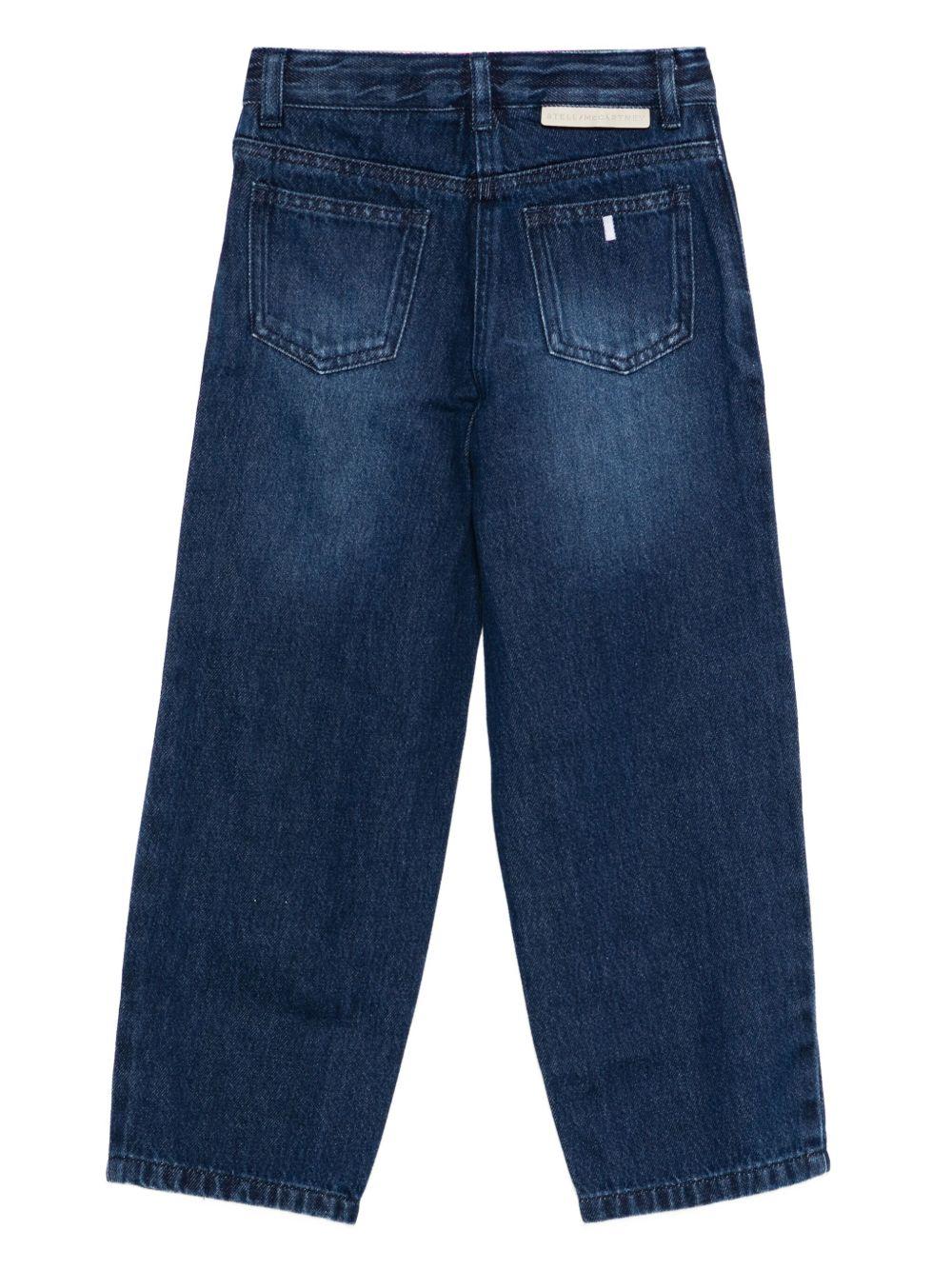 Jeans per bambina Stella McCartney Kids in denim con ricami TX6B90 Z0746 635 STELLA McCARTNEY KIDS 