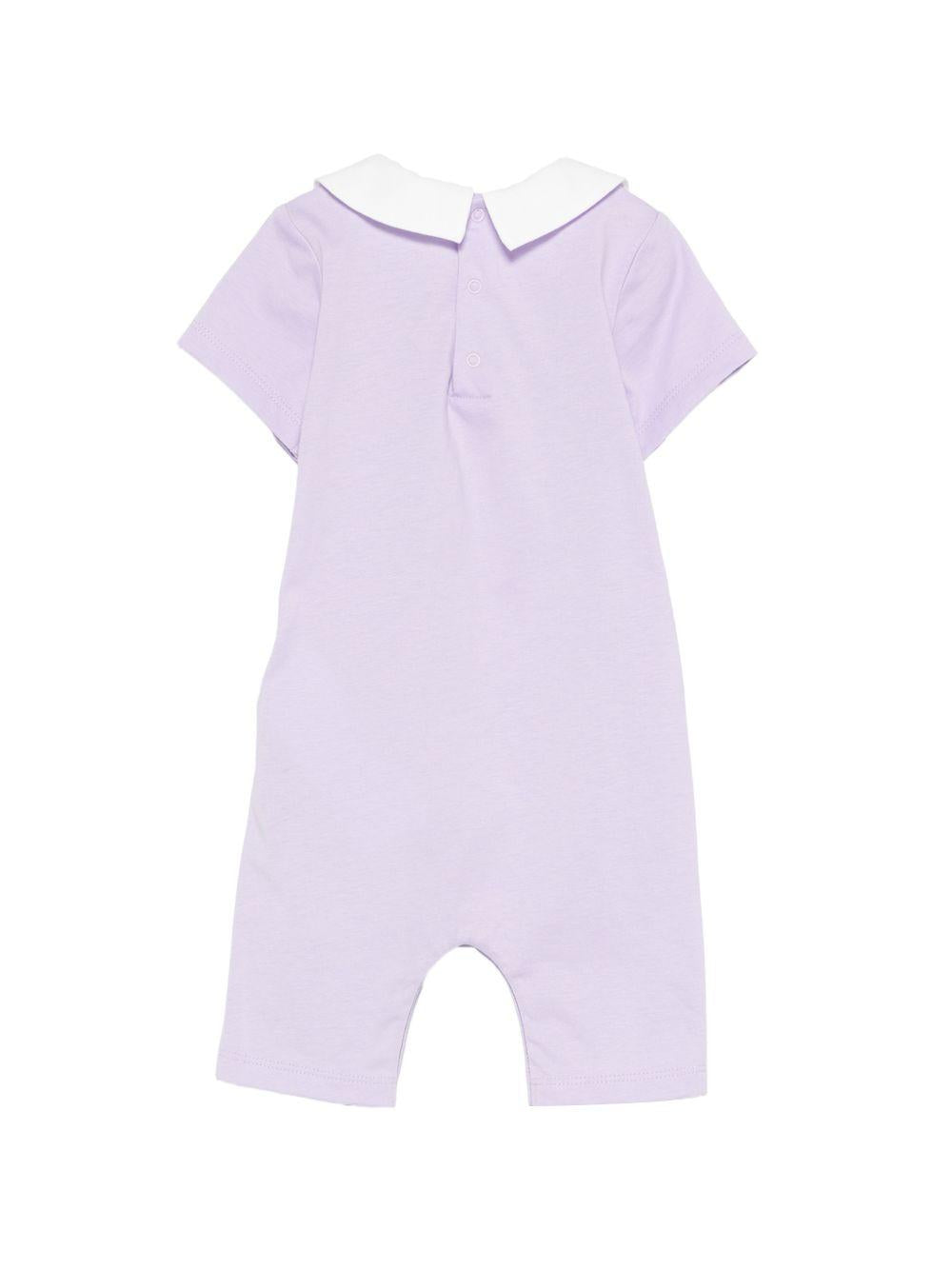 Tutina per neonata Moschino Kids viola con stampa Teddy Bear MUT04OLAA01 51683 MOSCHINO KIDS 