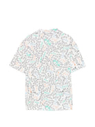 Camicia per bambino MSGM Kids bianca con stampa logo all-over S6MSJBSI236 001 MSGM KIDS 