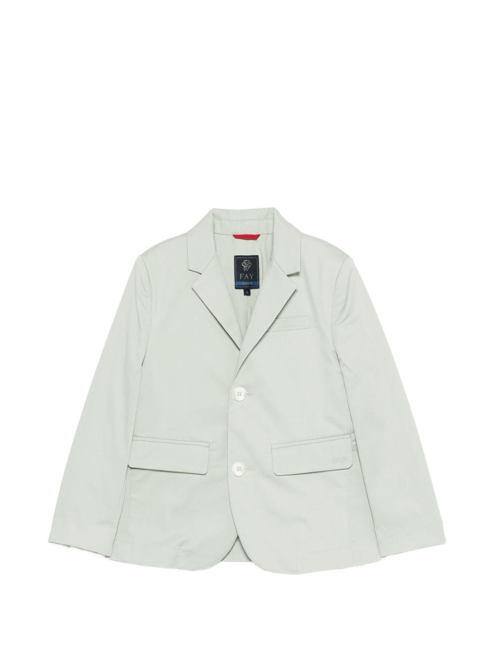 Blazer per bambino Fay Kids verde con revers classici FY2Q04 G0019 740 FAY KIDS 