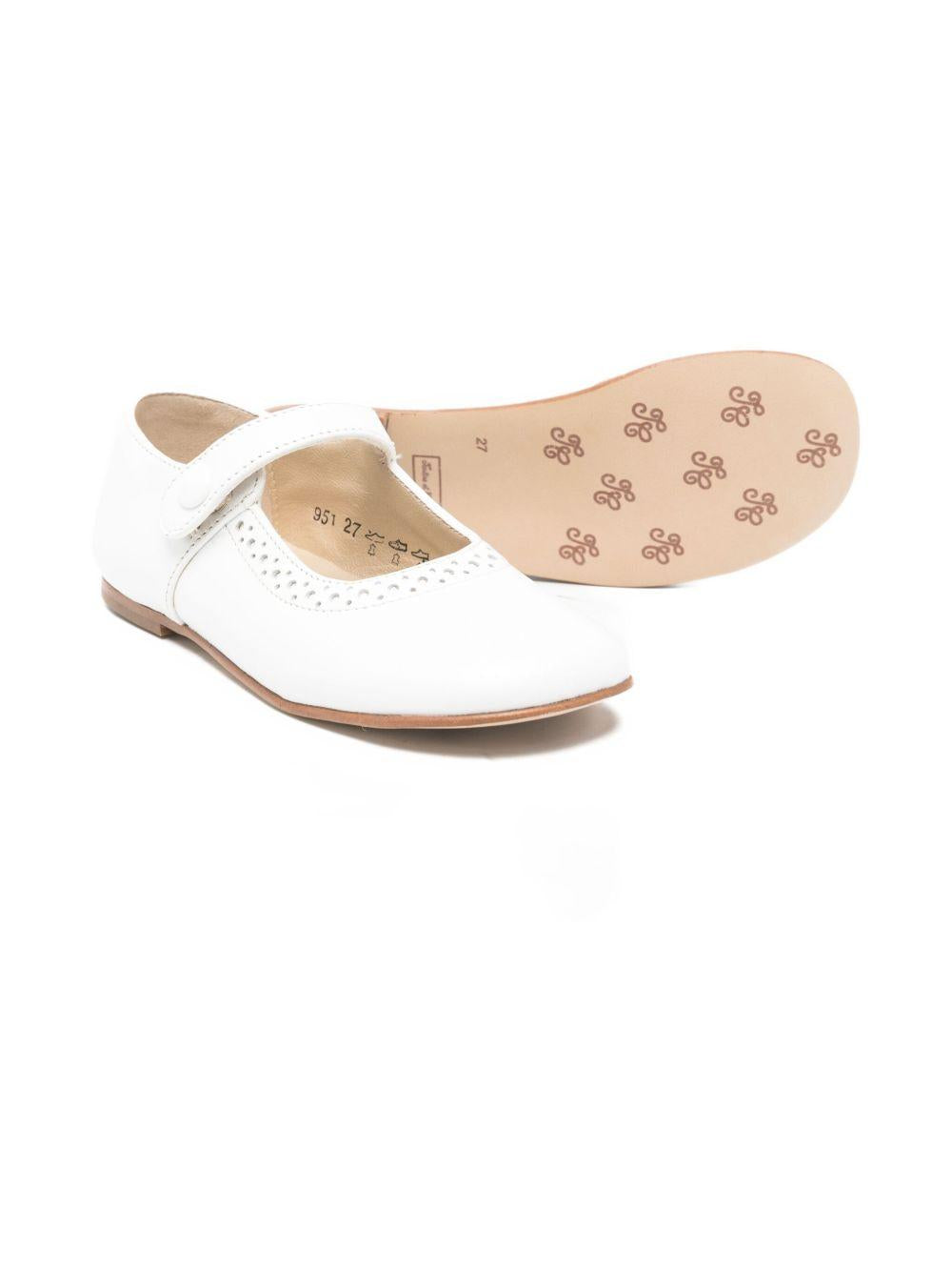 Ballerine per bambina Tartine Et Chocolat bianco con cinturino GA SR04 03 TArtine & Chocolat KIDS 