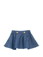 Gonna per neonata Balmain Kids blu con bottoni color oro BY7001 P0588 625 BALMAIN KIDS 