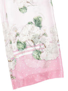 Pantaloni per bambina Monnalisa rosa con stampa a fiori 71G403 7668 0091 MONNALISA KIDS 