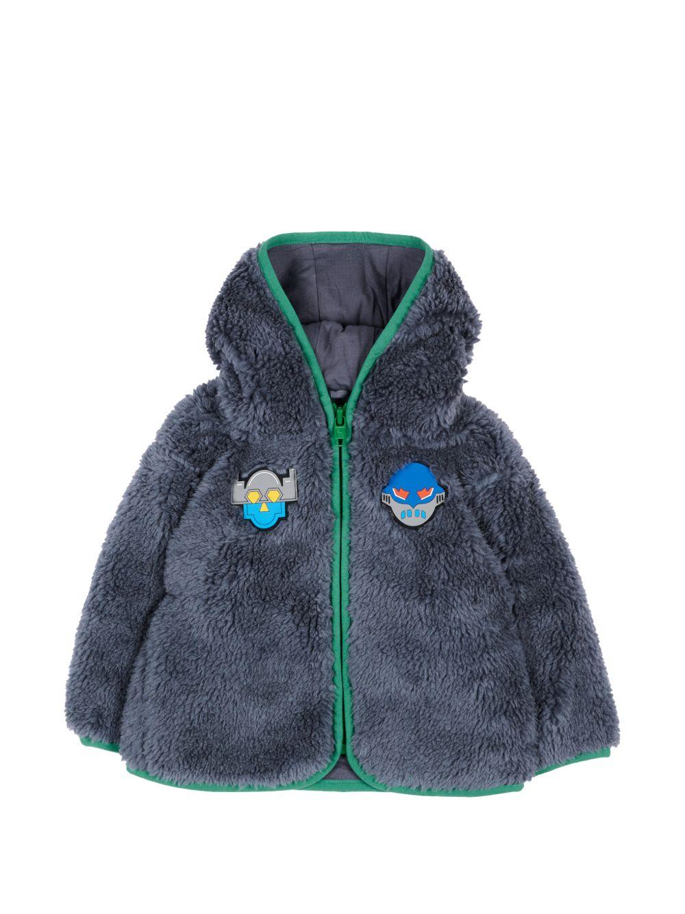 Giubbino per neonato Stella McCartney Kids blu con bordi a contrasto TZ2317 Z4058 657 STELLA McCARTNEY KIDS 