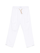 Cargo in cotone per bambino Paolo Pecora Kids bianco con coulisse PP4006 GESSO PAOLO PECORA KIDS 