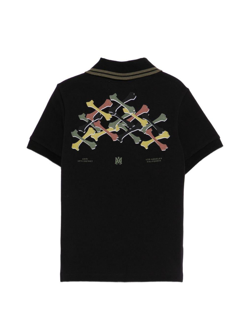 T-shirt per bambino Amiri Kids nera con stampa grafica sul retro ACTOJR1007 001 AMIRI KIDS 