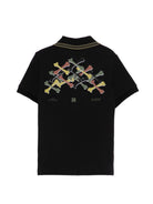T-shirt per bambino Amiri Kids nera con stampa grafica sul retro ACTOJR1007 001 AMIRI KIDS 