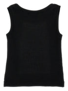 Canotta per bambina Monnalisa nera con placca con logo 17G601 7212 0050 MONNALISA KIDS 