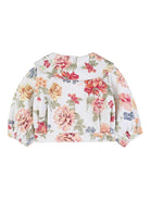 Giacca per neonata Chloé Kids bianca con stampa a fiori C20907 S95 CHLOE' KIDS 
