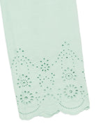 Pantaloni Inez in sangallo MC2 Saint Barth verde con fondo smerlato IEN0002 00474L MC2 ST. BARTH 