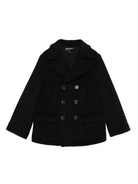 Cappotto per bambino Emporio Armani Kids blu navy con chiusura a doppiopetto EB000492 AF16038 UB118 EMPORIO ARMANI KIDS 