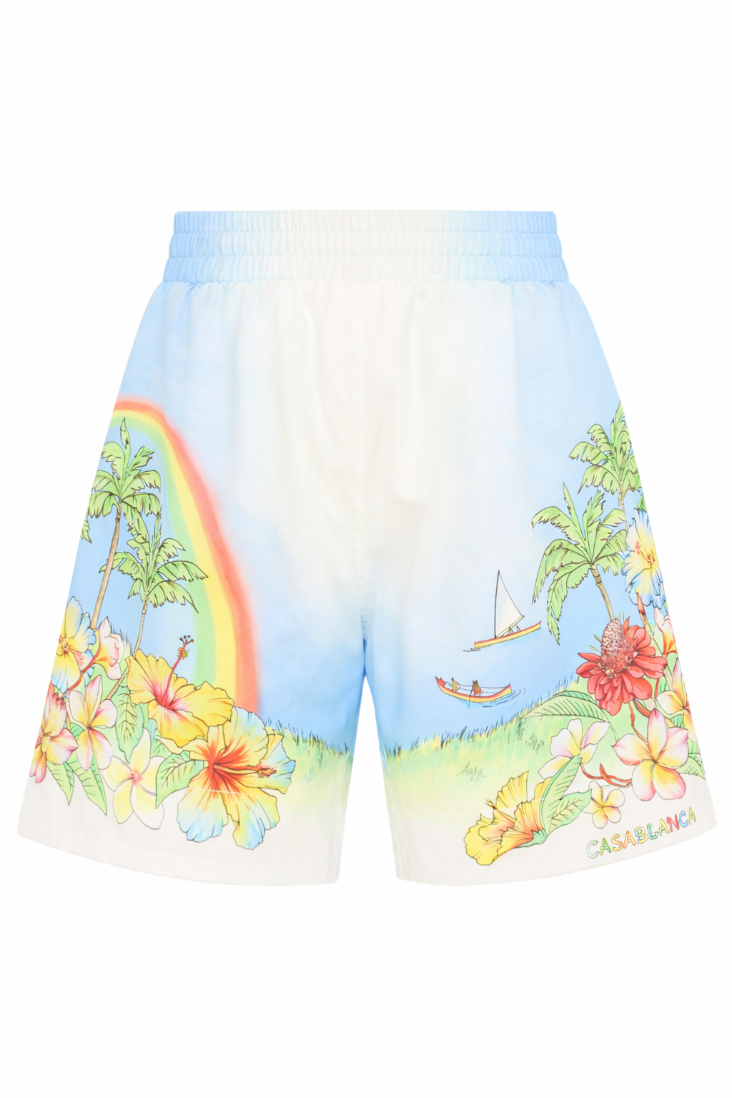 Shorts per bambino Casablanca Kids blu con stampa grafica KSP26TR31702 ALOHA CASABLANCA KIDS 