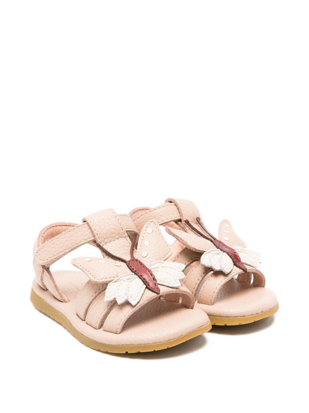 Sandali per neonata Donsje rosa con applicazione farfalla 1501802 CL006 DONSJE KIDS 