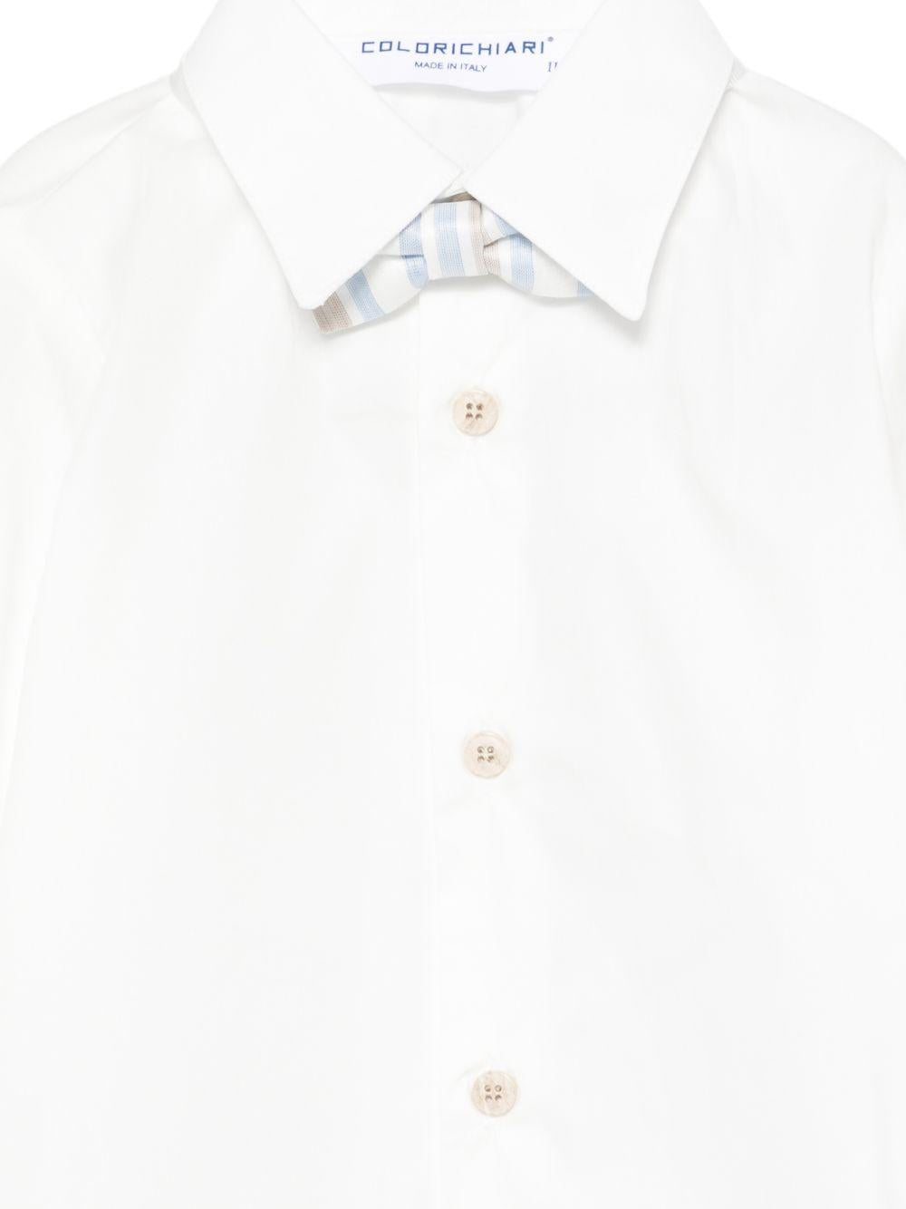 Set camicia e salopette per neonato Colorichiari bianco a righe (2 pezzi) MN308398 4885 53 COLORICHIARI KIDS 