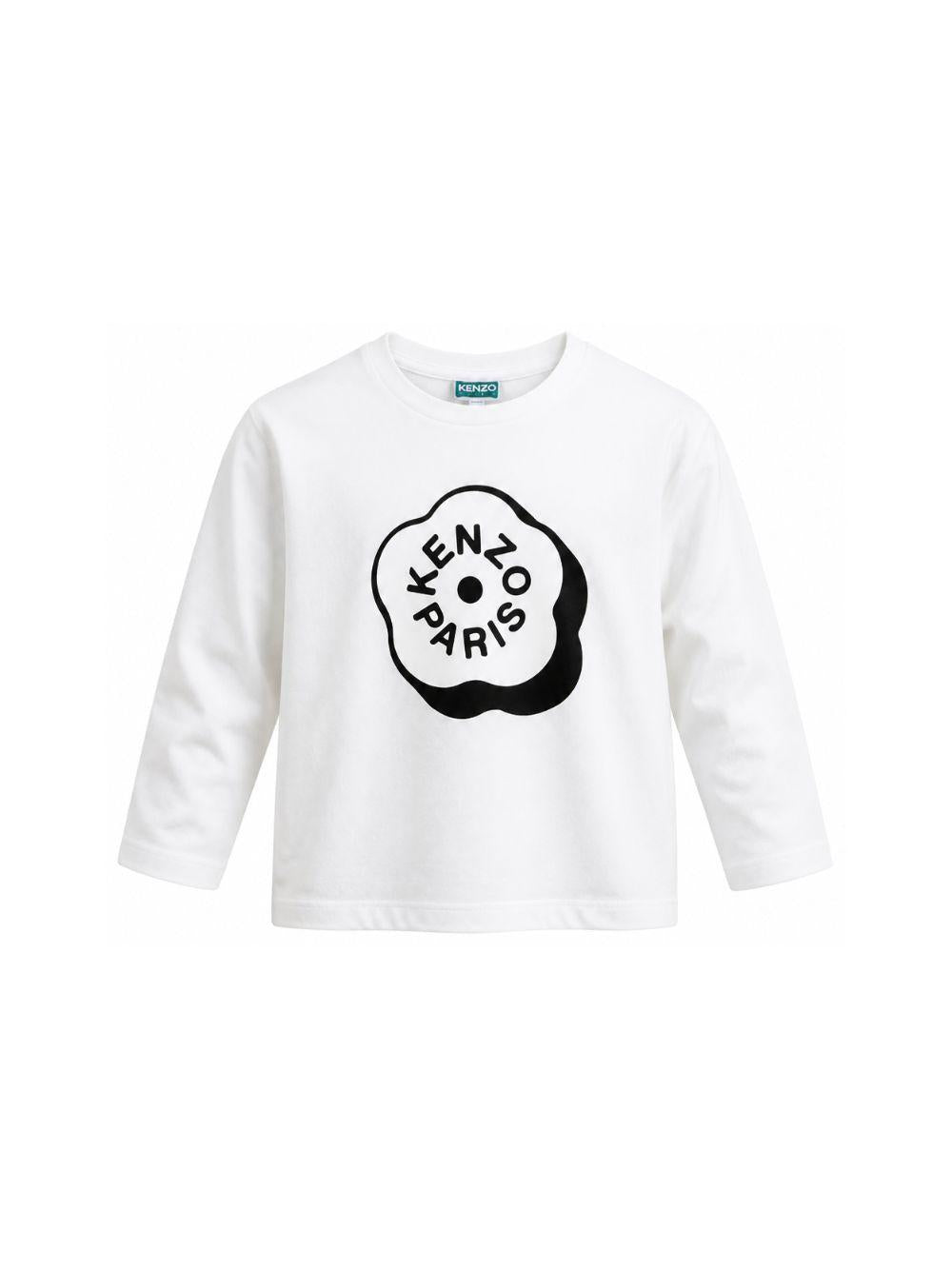 T-shirt per bambini Kenzo Kids bianca con stampa grafica K62020 117 KENZO KIDS 