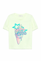 T-shirt per bambina Billieblush gialla con motivo a stella U21936 552 BILLIEBLUSH KIDS 