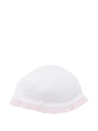 Cappello per neonata La Stupenderia bianco con bordo arricciato 2TBCP56 N01D33 LA STUPENDERIA 