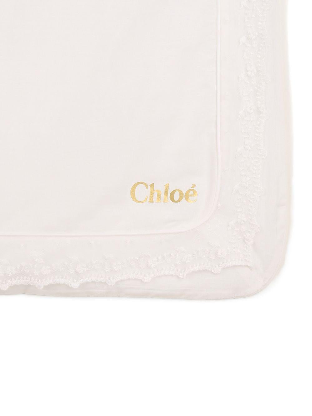 Set copertina e tutina per neonata Chloé Kids bianco con finiture in pizzo C20925 117 CHLOE' KIDS 