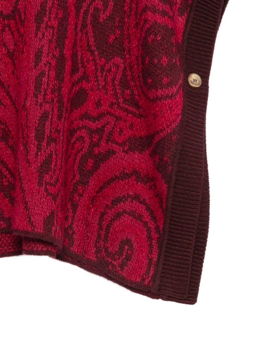 Poncho per bambina Etro Kids rosso con stampa paisley GZ2A23 W0234 562 ETRO KIDS 