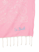 Telo mare per bambina MC2 Saint Barth Kids rosa con stampa grafica FOUT009 02704L MC2 ST. BARTH KIDS 