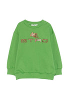 Felpa per bambino Etro Kids verde con applicazione Pegaso sul davanti GY4P50 Z3183 773 ETRO KIDS 