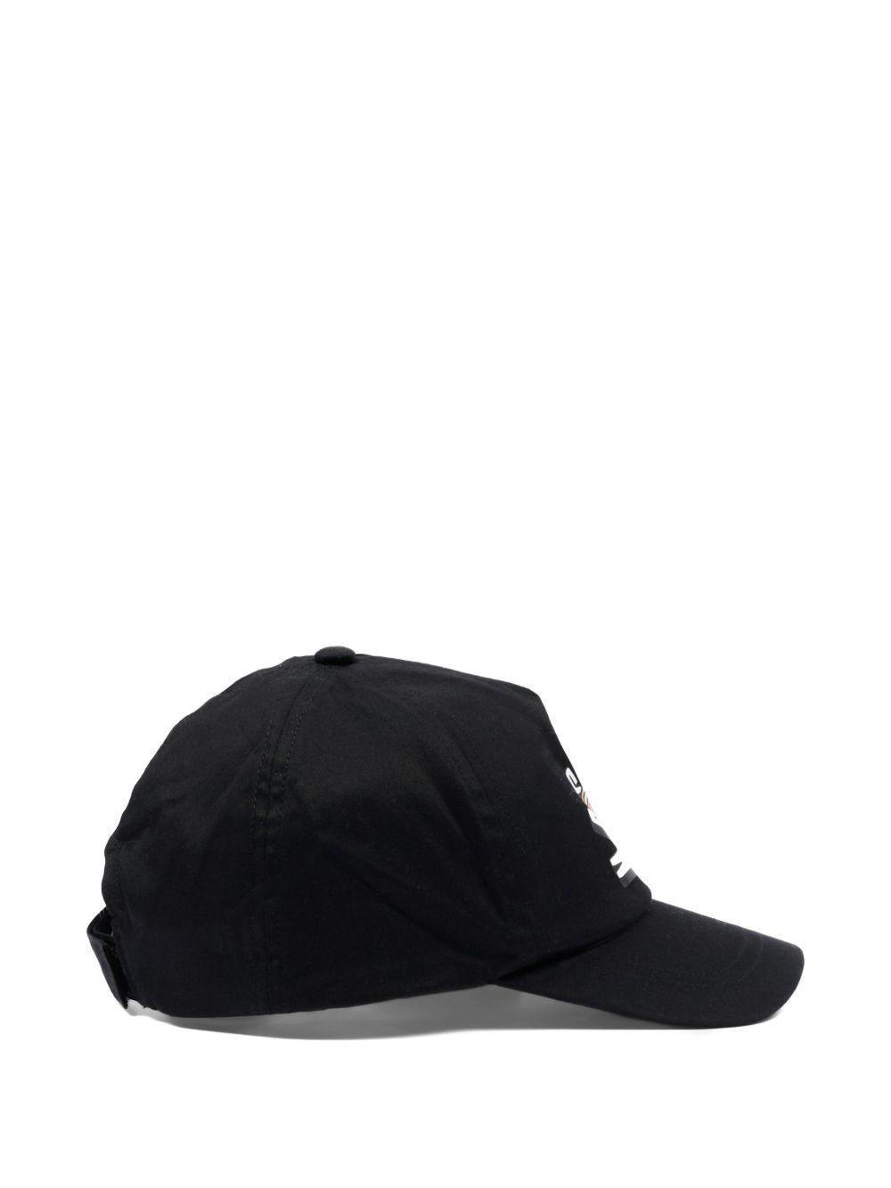 Cappello da baseball per bambini Moschino Kids nero con logo HVX01NLOA00 60100 MOSCHINO KIDS 