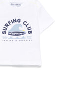 T-shirt per neonato Tartine Et Chocolat bianca con stampa grafica surf CC10071 01 TArtine & Chocolat KIDS 