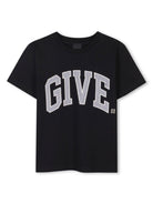 T-shirt per bambino Givenchy Kids nero con applicazione logo H30738 09B GIVENCHY KIDS 