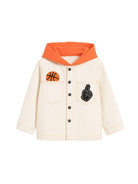 Giubbino per bambino Stella McCartney Kids bianco con cappuccio a contrasto TY2P47 Z2661 101 STELLA McCARTNEY KIDS 
