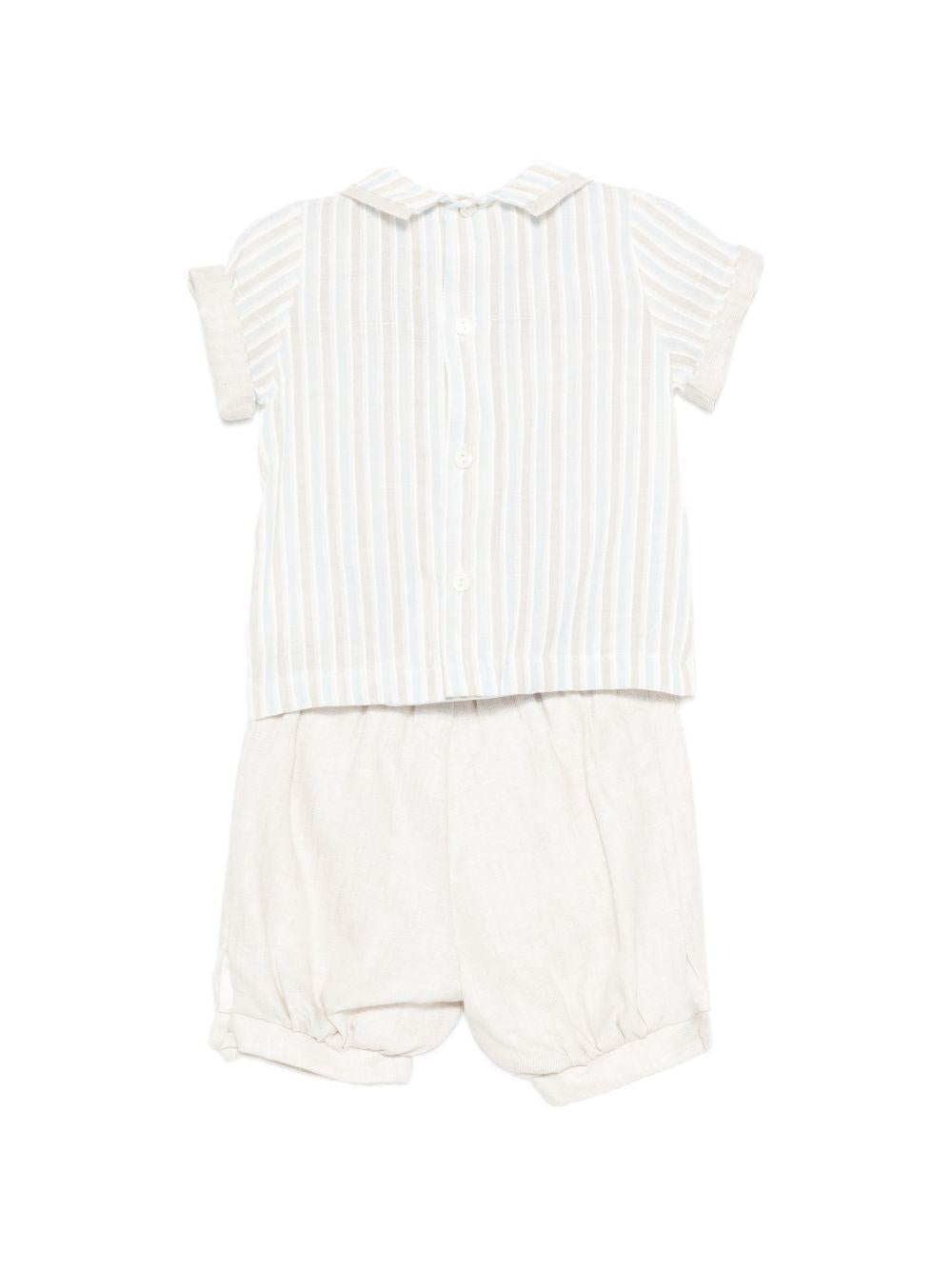 Completo t-shirt e shorts per neonato La Stupenderia multicolore con motivo a righe 2CCCT61 D12 LA STUPENDERIA KIDS 