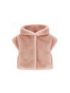Gilet per bambina Monnalisa Kids rosa con design in pelliccia sintetica 17H105 8034 0091 MONNALISA KIDS 