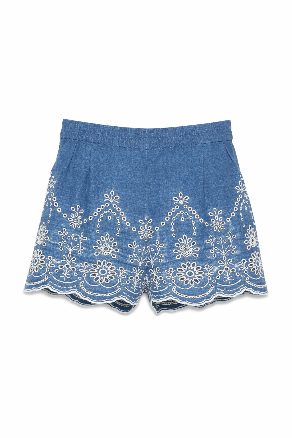 Shorts per donna MC2 Saint Barth denim con decorazione ricamata AMN0001 00473L MC2 ST. BARTH 