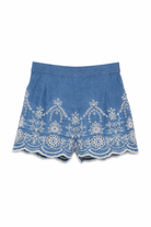 Shorts per donna MC2 Saint Barth denim con decorazione ricamata AMN0001 00473L MC2 ST. BARTH 