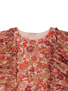 Abito Lizzy per bambina Bonpoint rosso con stampa a fiori all-over S06GDRW00058 520 BONPOINT KIDS 