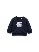 Felpa per neonato Etro Kids blu con motivo Pegaso GZ4300 Z3183 617 ETRO KIDS 