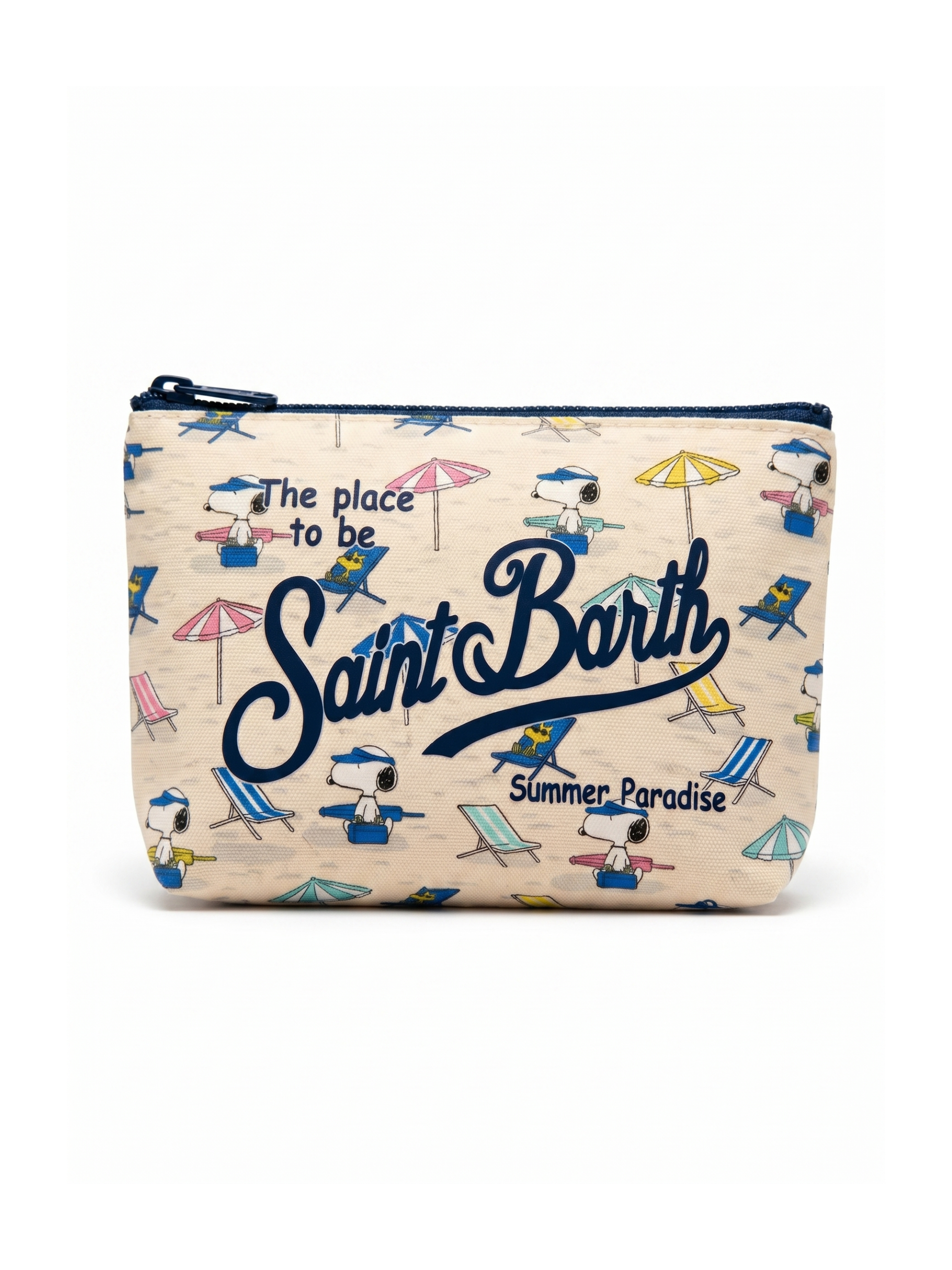 Pochette Aline MC2 Saint Barth x Peanuts beige con stampa grafica all-over ALIN001 00592L MC2 ST. BARTH KIDS 
