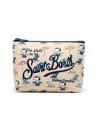 Pochette Aline MC2 Saint Barth x Peanuts beige con stampa grafica all-over ALIN001 00592L MC2 ST. BARTH KIDS 