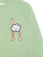 Felpa per bambino Stella McCartney Kids verde con stampa grafica TX4Q00 Z3059 746 STELLA McCARTNEY KIDS 