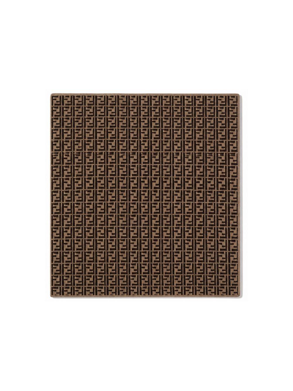 Coperta per neonati Fendi Kids marrone con stampa del logo FF BUJ166 A3TE F0LMJ FENDI KIDS 