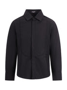 Camicia per bambino Balmain Kids nera con dettaglio bavero BY5P20 P0562 930NE BALMAIN KIDS 