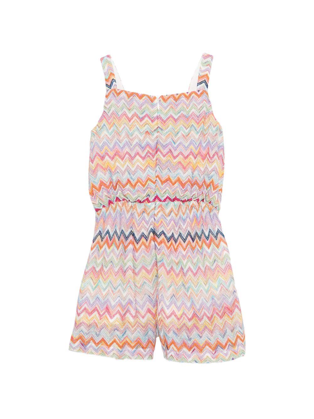 Tuta intera per bambina Missoni Kids multicolore con motivo a zigzag MYAA02 Q0107 999 MISSONI KIDS 
