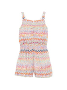 Tuta intera per bambina Missoni Kids multicolore con motivo a zigzag MYAA02 Q0107 999 MISSONI KIDS 