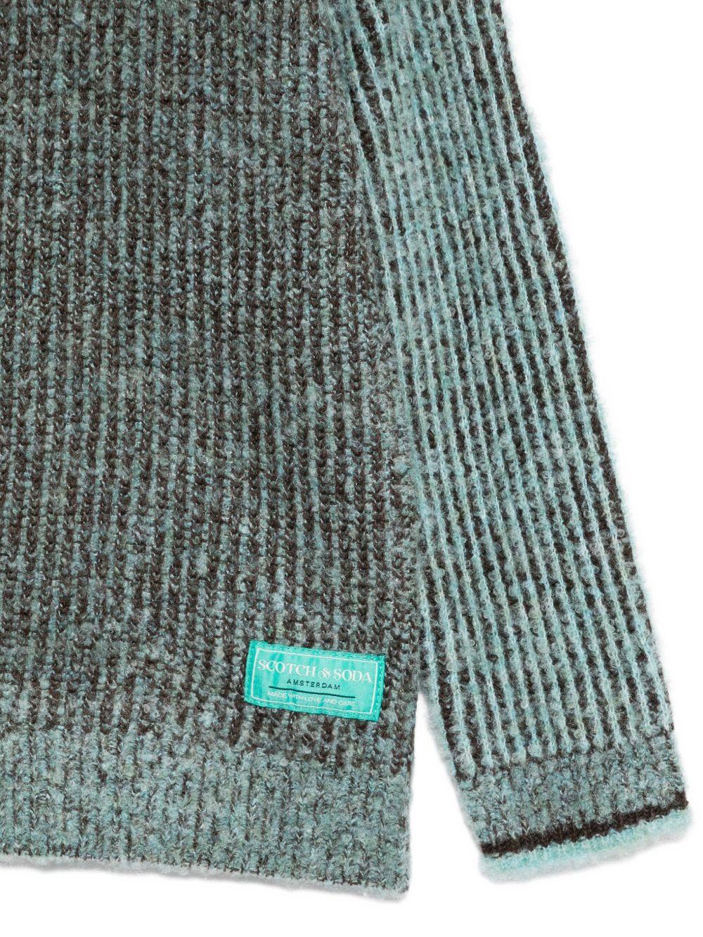 Maglione per bambina Scotch & Soda Kids verde con toppa con logo 180699 300 SCOTCH&SODA 